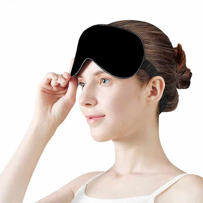 Personalized Eye Masks for Sleeping Add Photo Text Logo Name for Wedding Favor Satin Bachelorette Bridesmaid Gift Solid Black