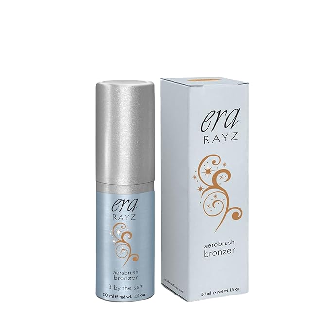 ERA Rayz spray on bronzer (3 By The Sea, 1.5 oz) - airbrush makeup, everyday, buildable, professional aerobrush cosmetics by Era Beauty