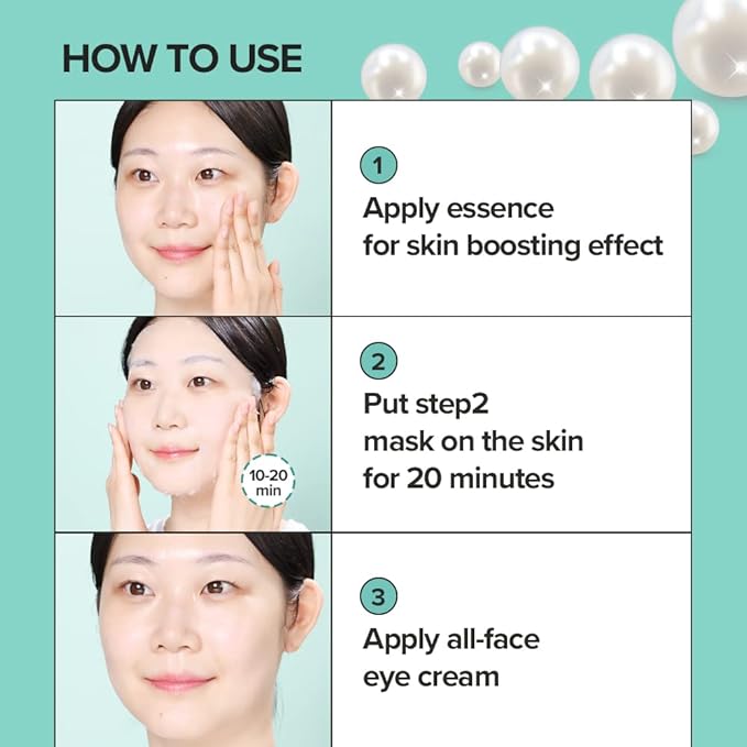 JMsolution Marine Luminous Pearl Deep Moisture 3 Step Skin Care Face Mask - Korean Skincare Facial Mask - boosting Brightening Moisturizing-10 Sheets for Dry Skin