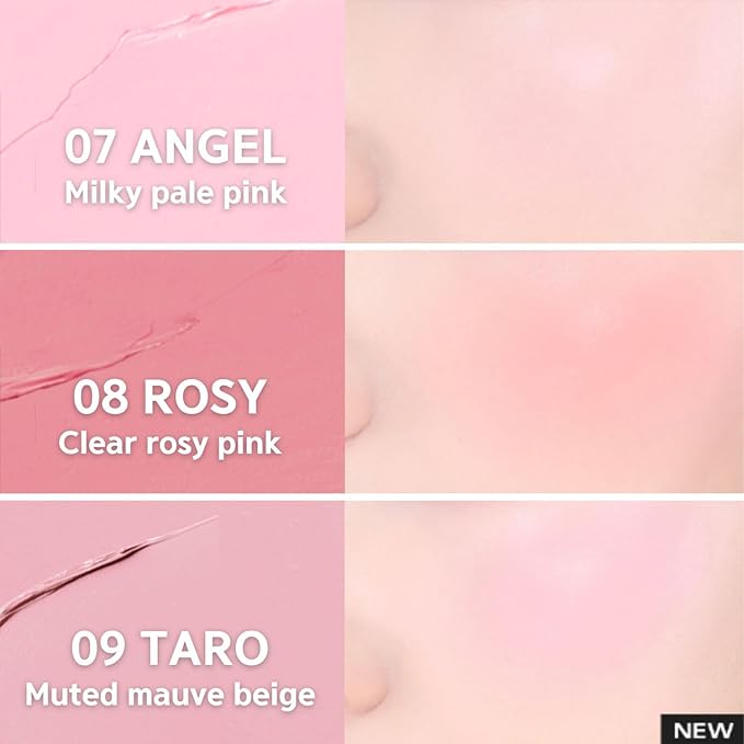 BBIA Ready To Wear Downy Cheek Cream Blush 8 Color - Creamy Blendable & Buildable Blush Dewy Texture & Matte Finish High Pigment Longlasting Lightweight Natural Face Makeup, 0.12oz (04 DOWNY LAVENDER)