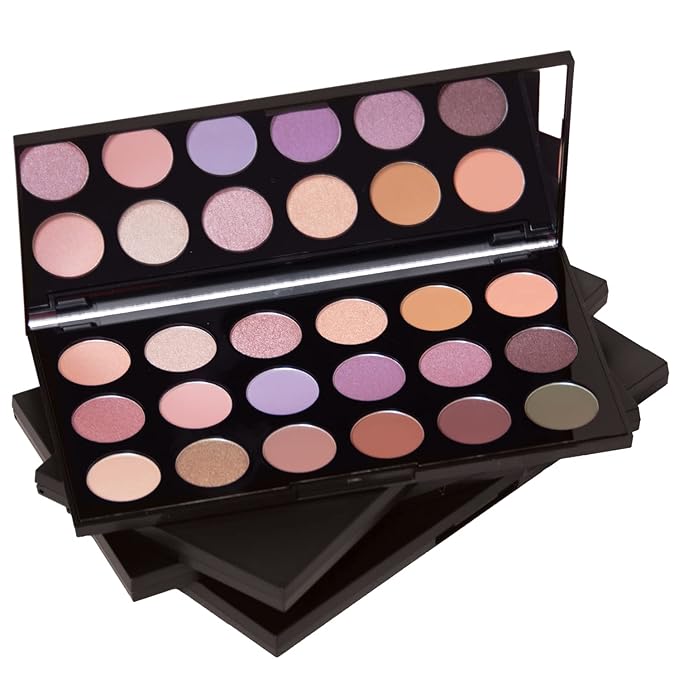 Palladio Ultimate Pro Eyeshadow Makeup Palette with Mirror, 18 High-Pigmented Powder Colors, Matte, Shimmer, Metallic, Satin Finishes, SHANNON DE LIMA