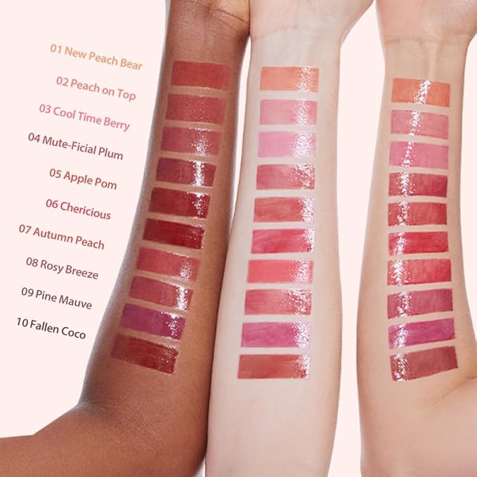 MILKTOUCH Jelly Fit Lip Tint (06 Chericious) with Cooling Plumping Effect and Water-Based Non-Sticky Texture | Long Lasting Korean Beauty Lipstain Tinted Gloss Oil Brown K Makeup