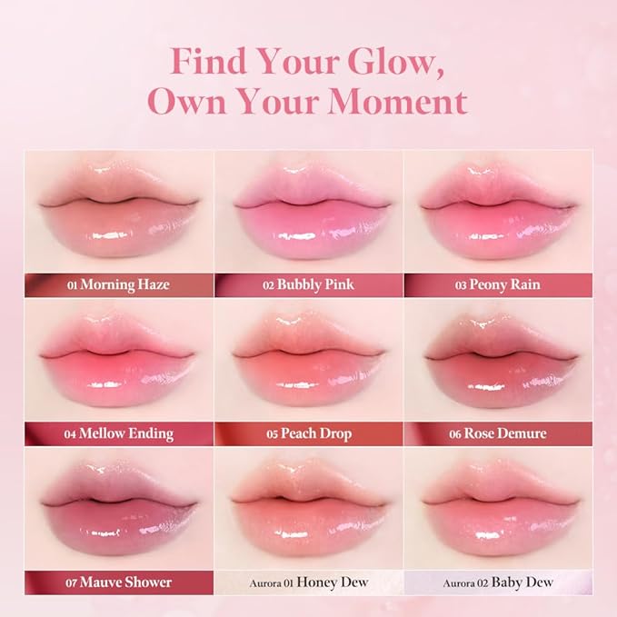 MILKTOUCH Dew Stain Sheer Lip Gloss (05 Peach Drop, 0.14 Fl Oz (Pack of 1))