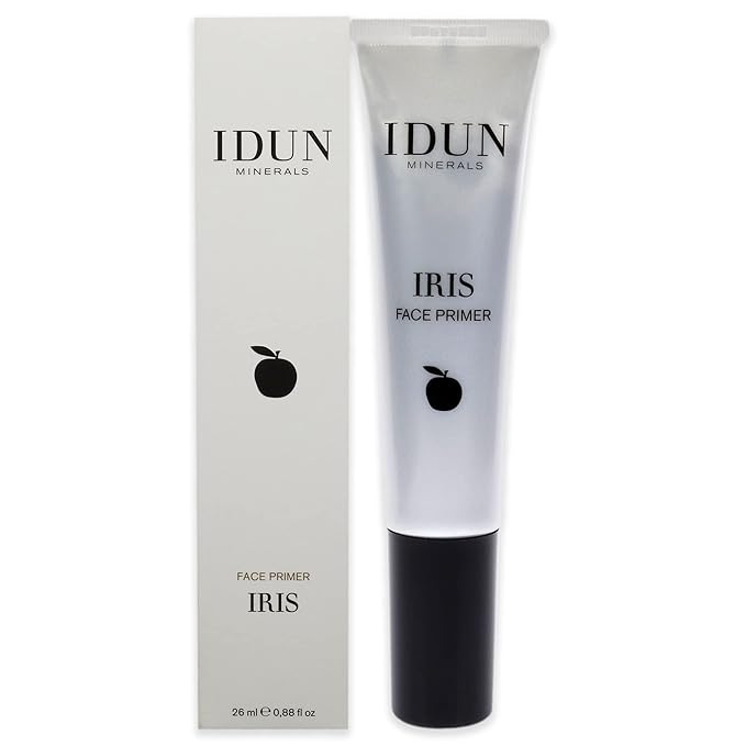 Liquid Face Primer, Iris - Creates Even Base, Helps Make-up Stay On - Silky Finish - 100% Vegan, Activated Charcoal, Safe for Sensitive Skin - Grey, 0.87 oz