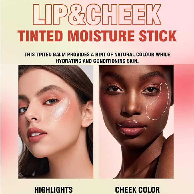 Soft Creamy Highlighter Blush Stick, Silky Smooth Shimmer Bronzer Stick,Waterproof Blendable Natural Glow Highlighter Makeup Stick, Lightweight Body Face Illuminator Luminizer,06 Golden Brown