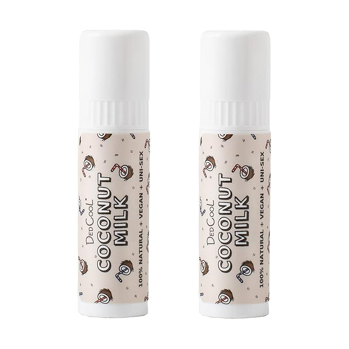 DedCool - Jumbo Vegan Lip Balm Stick | Clean, Non-Toxic Fragrance For All (Coconut Milk, 2 Pack)