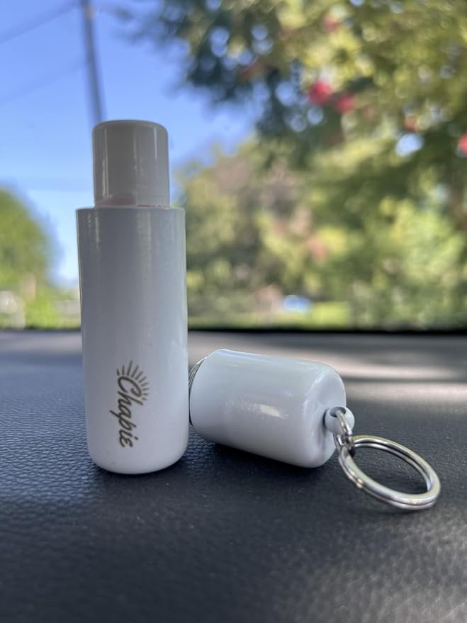 OG | Vacuum Insulated Lip Balm Keychain Holder, Prevents Melting & Messes | 3-Pack (Glitter)