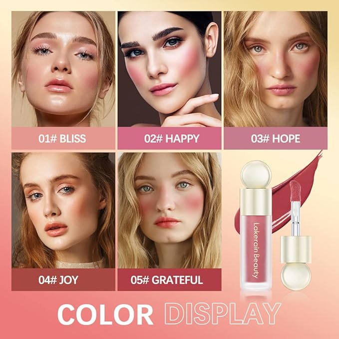 Liquid Blush, Cream Blush For Cheeks, Soft Pinch Liquid Blush, Skin Tint Blush Makeup, Easy To Blend And Color, Long-Lasting, Natural-Looking (05#)