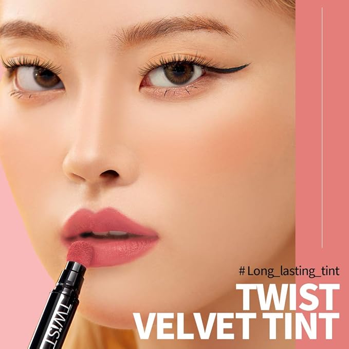 PASSIONCAT Long Lasting Lip Stain for Lips and Cheek Tint | High Pigment Color | lightweight Matte Finish | Weightless | Full Coverage | Twist Velvet Tint #6 (No.6)