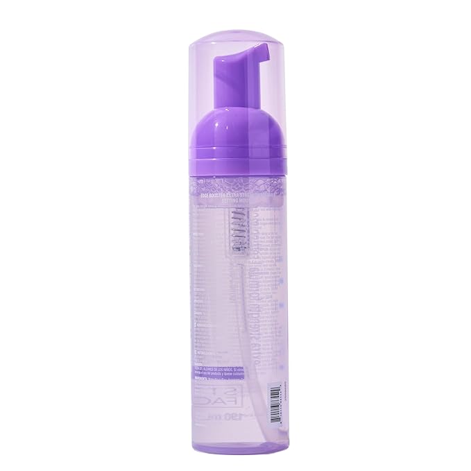 Style Factor EDGE BOOSTER Extra Strength Setting Mousse – Frizz Control, Extra Volume, and Conditioning – 6.4oz Violet Crystal Mousse for Curly Hair