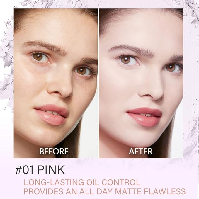 Face Oil Control Pressed Setting Powder-Clarifying Finishing Powder,Waterproof Long Lasting Translucent Powder Setting Powder Makeup,Blurs Fine Lines&Imperfections,Suitable for All-Day Use