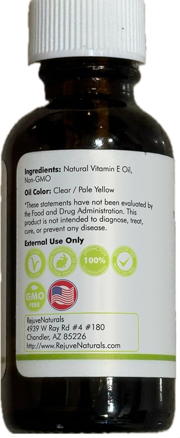 Vitamin E Oil - 100% Pure & Natural, 85,800 IU. Repair Dry, Damaged Skin from Surgery & Acne, Age Spots & Wrinkles. Boost Collagen for Moisturized, Youthful-looking Skin. d-alpha tocopherol, 2 Fl Oz