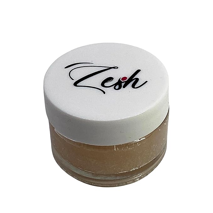 Organic Lip Scrub - Enriched with Organic Coconut Oil, Shea Butter, Avocado Oil, Jojoba Oil, and Vitamin E, Exfoliates and Hydrates Dry or Chapped Lips, Made in Canada, 70g