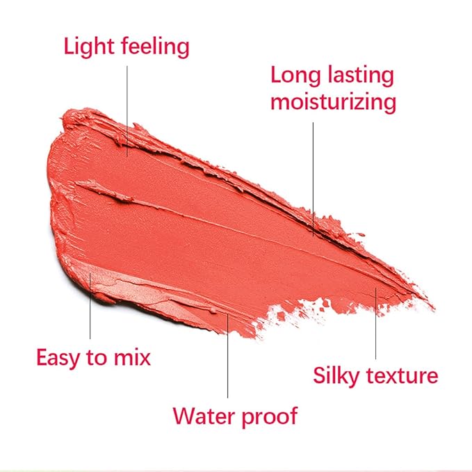 Multi-Use Makeup Blush Stick,Cream Blush Stick,Solid Moisturizer Stick,Waterproof Natural Nude Makeup,Tinted Solid Moisturizer Stick for Eyes Lips Cheek (1#Shy Pink)