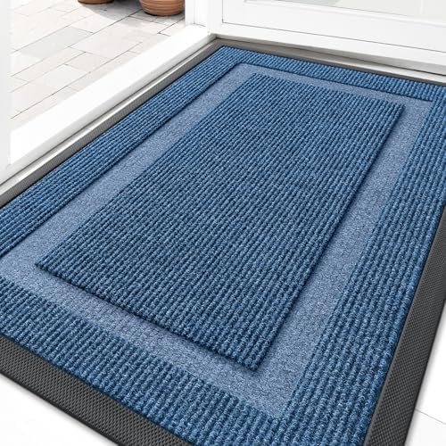 OLANLY Front Door Mat Outside 33x21, All-Season Heavy-Duty Rubber Doormat by OLANLY