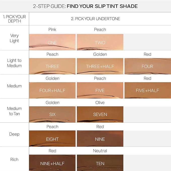 Saie Slip Tint Tinted Moisturizer with SPF 35 - Light Coverage, Glowy Skin Tint & Mineral Sunscreen for Face with Hydrating Hyaluronic Acid - Summer Makeup Essential - Shade Ten (1.35 oz)