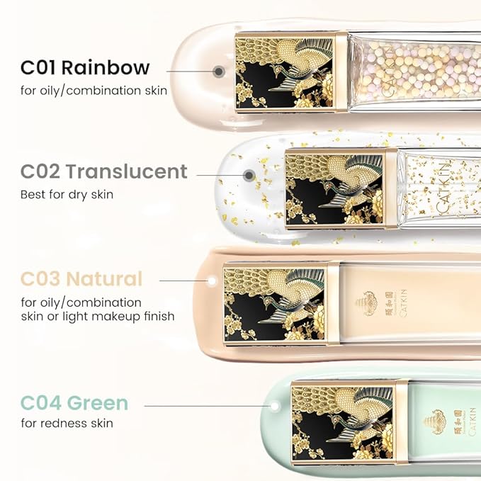 CATKIN Skin Tone Corrector Makeup Primer, Isolation Cream, 3 IN 1 Skin Tone Correcting, 73% Moisturizing Essence, Oil Control Primer For Flawless & Poreless Face Makeup Base Oil Free Formula