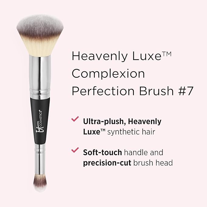 IT Cosmetics Makeup Set - Includes Supersize Bye Bye Under Eye Concealer (45.5 Deep) + Heavenly Luxe Complexion Perfection Concealer Brush (1 fl oz) - with Collagen, Hyaluronic Acid & Antioxidants