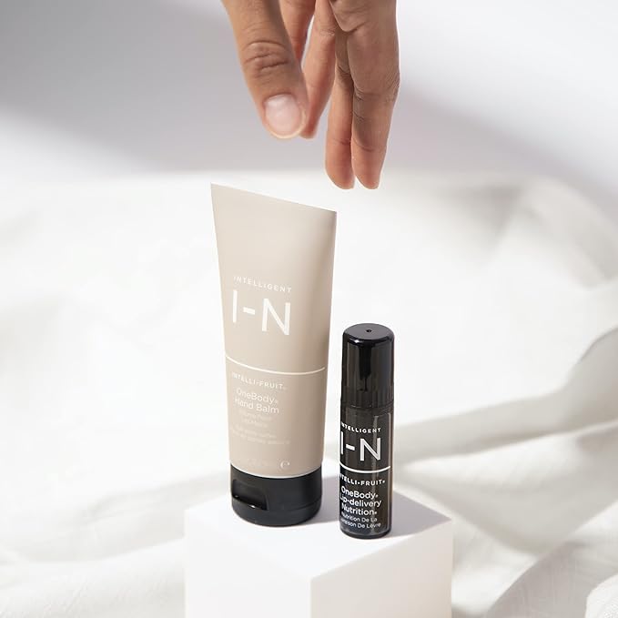 Intelligent Nutrients OneBody Hand Balm & Lip Delivery Nutrition Holiday Set - Help Soothe Dry Hands, Cuticles & Lips (2-Piece Set)