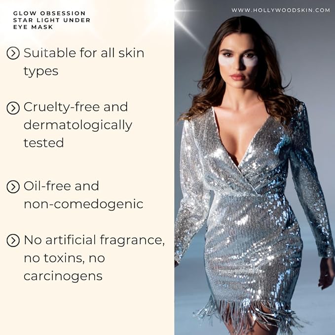 Anti-age under eye masks - With Hyaluronic Acid, Collagen & Vitamin C. Natural gel eye masks, under eye gel patches for dark circles & puffy eyes. Anti wrinkle skincare, hydrating & soothing. 20 pairs