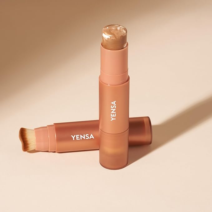 YENSA Super Serum Silk Foundation Stick - Full Coverage Foundation, Contour, Concealer, Bronzer All-In-One 100 mL / 3.5 oz (Tan 1)
