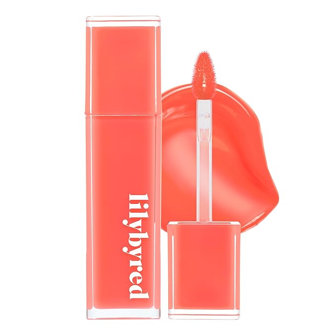 lilybyred Bloody Liar Coating Tint | Korean Glossy Lip Stain, Vivid & Juicy Color, Syrupy Shine, Moisturizing, Long-Lasting & Smudge-Proof, Non-Sticky, Lightweight, 0.14 oz. (04 Shy Peach)