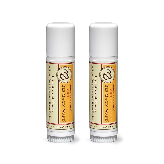 Medicine Mama's Sweet Bee Magic Organic Lip Balm Chapstick, 0.65 oz, 2 Count