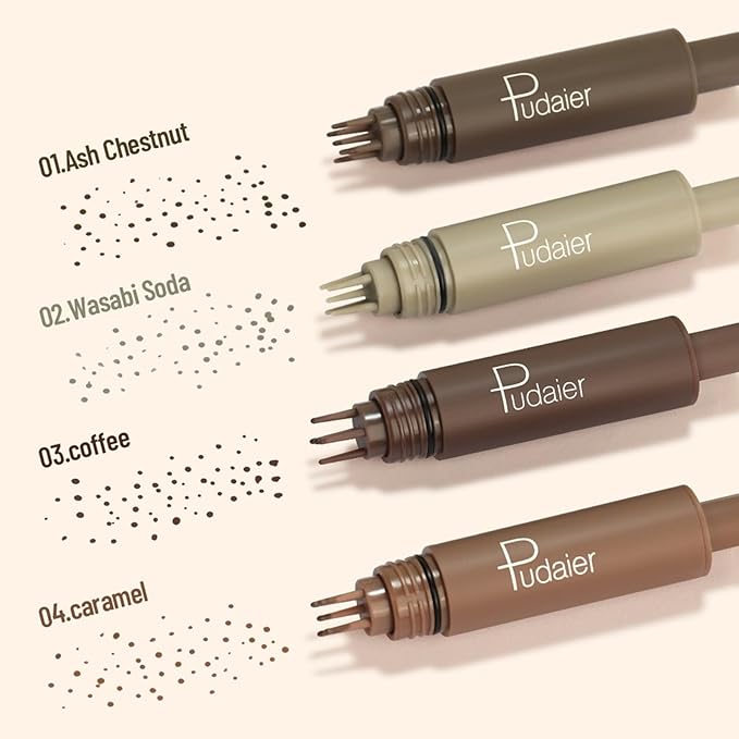 Freckle Stamp,Faux Freckle Stamp,Quick Dry Fake Freckles Pen,Waterproof Long Lasting Natural Vivid Faux Freckles Pen,Get Sun-Kissed Stars Makeup in One Press,5-Dot Design,02.Wasabi Soda.