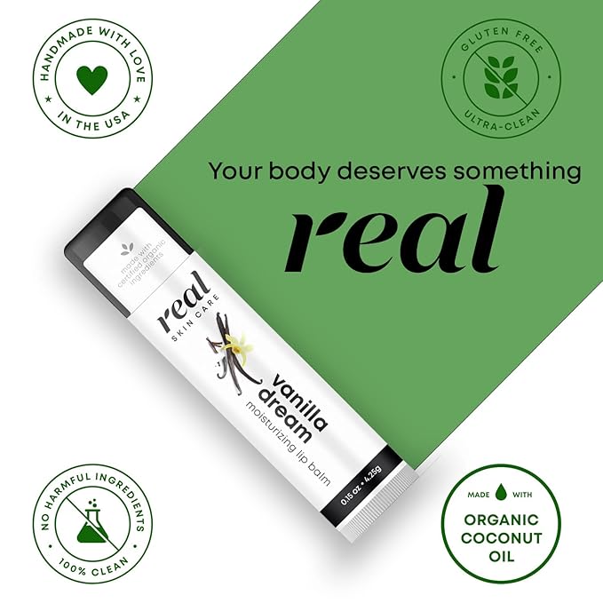 Organic Flavored Lip Balm – Lip Repair for Dry Cracked Lips Coconut Oil Lip Balm Lip Balm Set – Beeswax Lip Balm Lip Balm Pack – Organic Lip Balm Girls Trip Gift Favor Lip Balm Organic