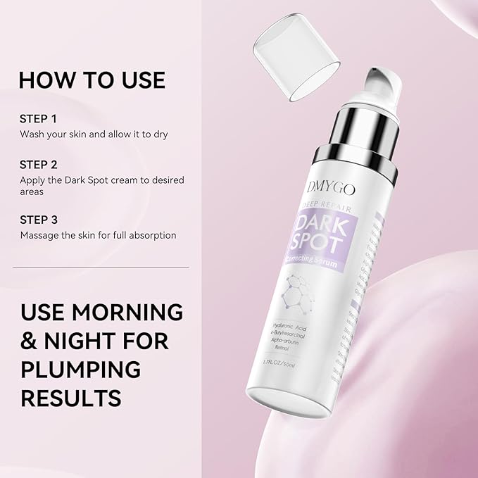 Dark Spot Remover for Face, Dark Spot Corrector for Age Spot Sun Spot Brown Spot Melasma Uneven Skin Tone, with Vitamin C and Hyaluronic Acid for Women and Men, 1.7 FL OZ