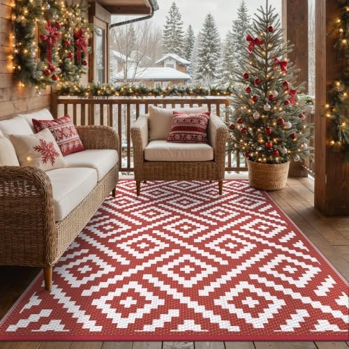 GENIMO Outdoor Rug, Waterproof Plastic Rugs - Image 2