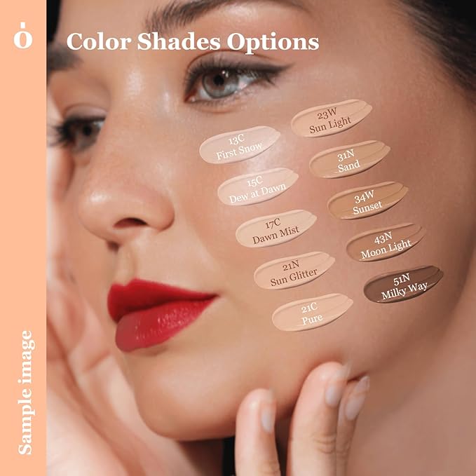 Skin Barrier Glow Cover Cushion, All-day Coverage, Glow Finish, Lightweight, Skincare-Like Texture, Non-cakey Makeup, Korean Cushion Foundation (#23W Sunlight, 0.15 oz)