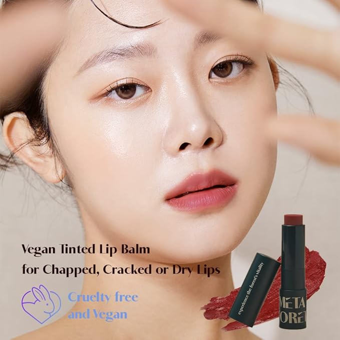 METAFORET Vegan Tinted Lip Balm 0.12oz 3.5g Experience Softer, More Radiant Lips with Lip Tint Butter Balm - Moisturizing, Tinted, and Perfect for Lip Care and Lip Glow (#05 Brick Red)