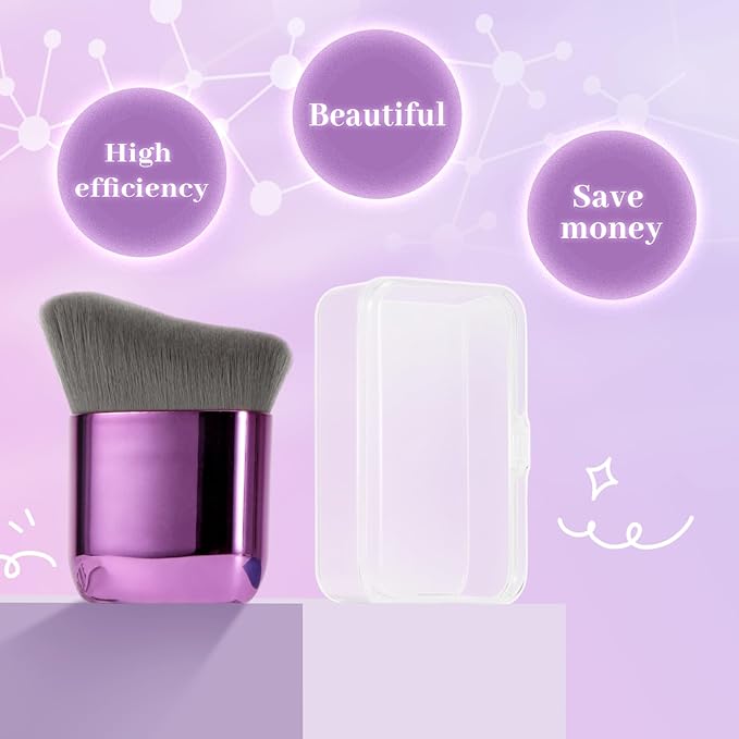 Yoseng Self Tanner Brush for Body & Face - Kabuki Makeup Brush for Self-Tanner,Tanning Mousse,Foundation & Bronzer | Streak-Free Application,Professional Tanning & Body Makeup Tool (Small)