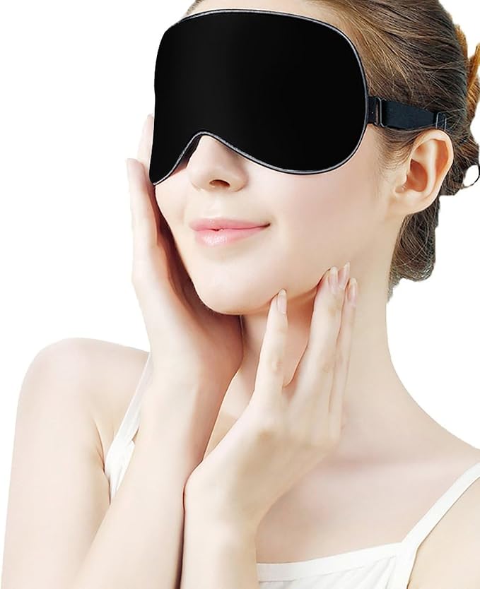 Custom Eye Mask Design Your Own Personalized Eye Shade Add Your Image Text Logo Light and Easy to Carry Effective Shadin Adjustable, 1pcsBlack, 8.1"x4.1"