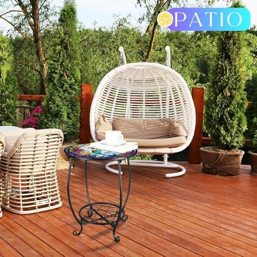 Cinnvoice Outdoor Side Table Small End Patio Porch Table - Image 4