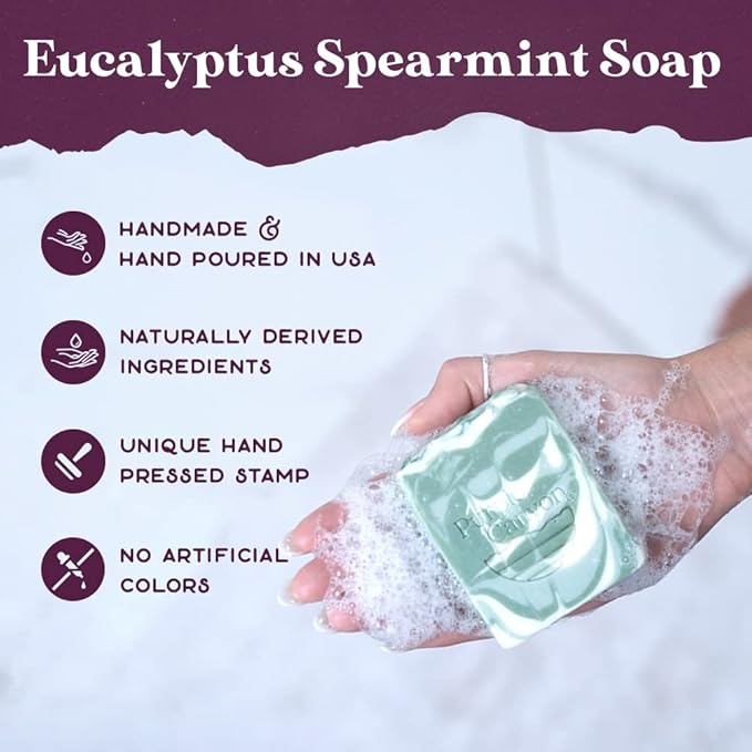 Purple Canyon Bath Gift Set for Women | Revitalizing Eucalyptus Spearmint and Cucumber Mint Self-Care Gift for Women