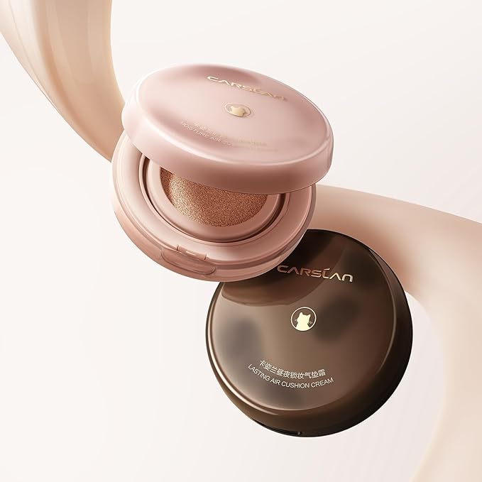 Lasting Air Cushion Cream Face Foundation Makeup, Lightweight, Medium to Full Coverage, Semi-Matte, Long-Lasting Oil Control Finish Foundation, W01 Natural Warm For Oil Skin (Refill Included)