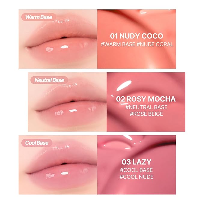 2aN Glaze Bouncing Tint – Lightweight, Moisturizing Lip Tint with High-Shine Finish, Smooth, Light Plumping, Comfortable Wear, Korean Makeup (Nudy Coco, 0.16 oz)