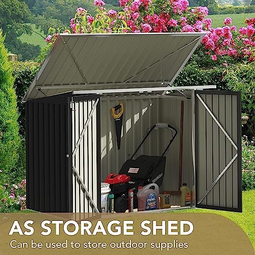 Devoko Outdoor Storage Shed 5.8 x 3.3 FT Metal Trash Shed Waterproof Outside - Image 3