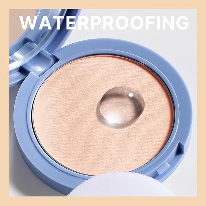 Oil Control Matte Perfection Face Pressed Powder, Matte Smooth Flawless Setting Powder Makeup, Polvo Compacto De Maquillaje, Waterproof Long Lasting, Cruelty Free, 0.35Oz (20 Ivory, 1)