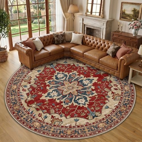 RELEANY Washable Area Rug, Round 10ft by RELEANY