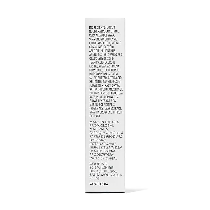 goop Beauty Lip Balm | Clean Moisturizing Lip Balm for Chapped, Cracked & Dry Lips | Coconut Oil & Shea Butter Lip Balm | 0.16 oz | Nourishing, Soothing, Hydrating Lip Balm | Petroleum & Paraben Free