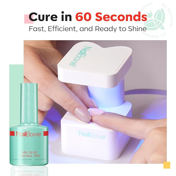 modelones Nail Glue, 9 in One Nail Glue for Press Ons, Clear Tips, Acrylic Nails, Need U V Light Cured, 15ML