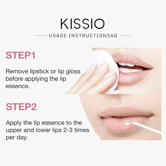 KISSIO Lip Plumper,2 PCS Natural Lip Plumper,Lip Enhancer, Natural Plumping Lip Serum, Lip Plumping Balm,Lip Plumper Pro,Hydrated Beauty Lips 5.5ml, Day And Night