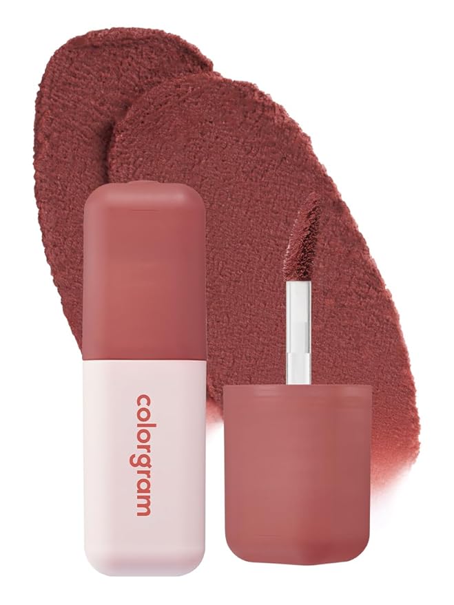 COLORGRAM NUDE BLUR TINT 11 DEEP CHOCOLATE | Soft Velvet Matte Liquid Lipstick & Cheek Tint | Lightweight Blurring Tint for a Smooth & Airbrushed Finish | Long-Lasting & Non-Sticky Formula
