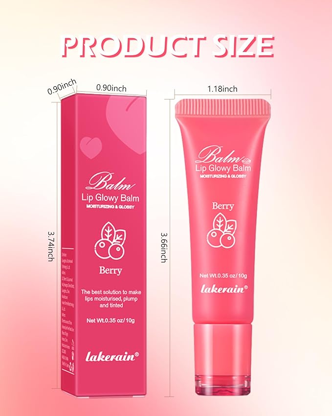 Moisturizer Lip Glowy Balm, Hydrating & Nourishing Repair Sleeping Lip Mask, Shine Glossy Finish Lip Oil,Day and Night Smooth Cracked Chapped Dry Lips,Lip Care Therapy Treatment for Women-3#Grapefruit