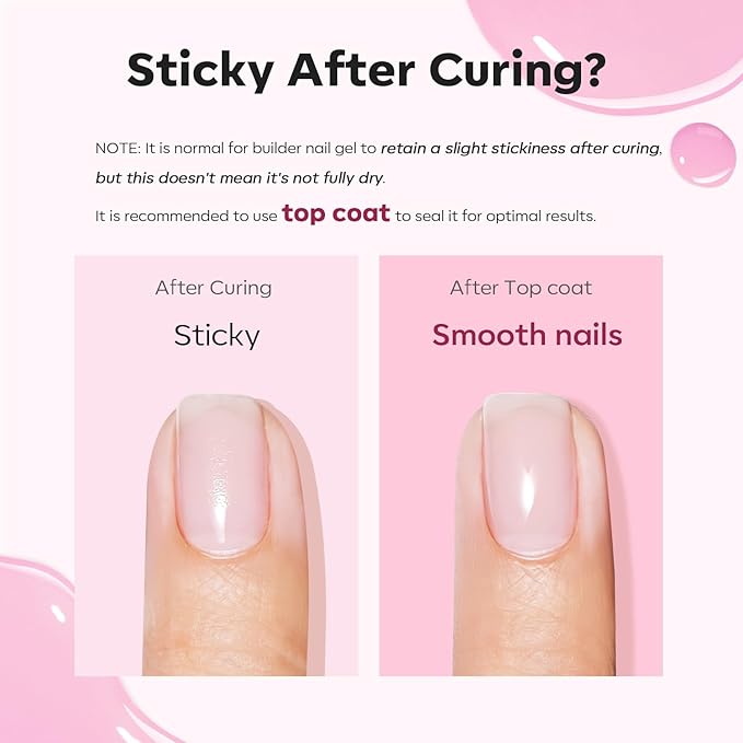 modelones Builder Nail Gel, 8-in-One Baby Pink Builder, Pastel Pink Rubber Base Gel Polish, LED Lamp Cured Color Base Hardener Apex Building Strengthener Extension for DIY Salon Girls Home