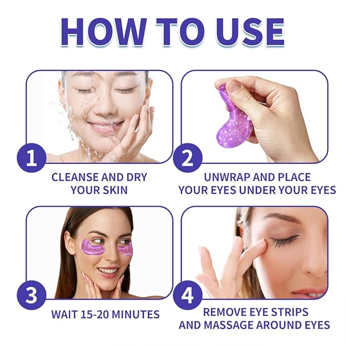 28 Pairs Under Eye Patches, Natural Collagen Eye Patches for Puffy Eyes, Under Eye Mask Patches for Face, Reduce Dark Circles, Fine Lines and Puffiness, Refreshes Your Skin, Eye Moisturizer Treatment