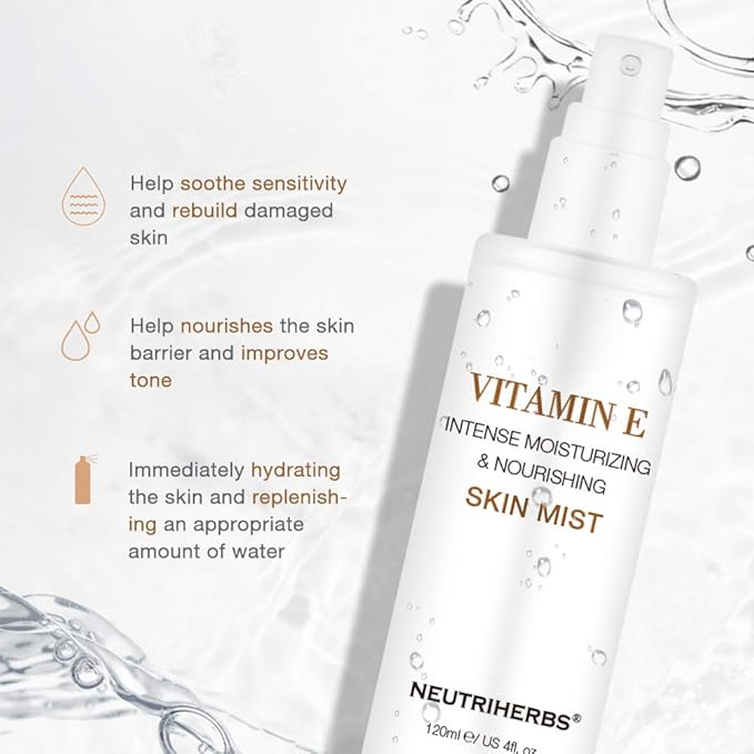 Neutriherbs Face Mist Vitamin E Hydrating Face Mist Natural Facial Spray Mist Moisturizing Soothing Skin Care US 4 fl.oz
